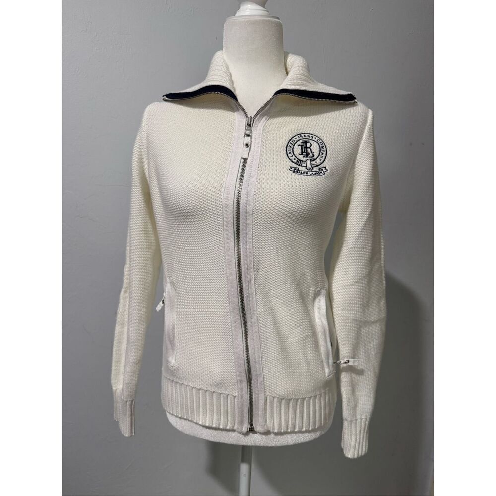 Lauren Jeans company heavy sports preppy style knit sweater S